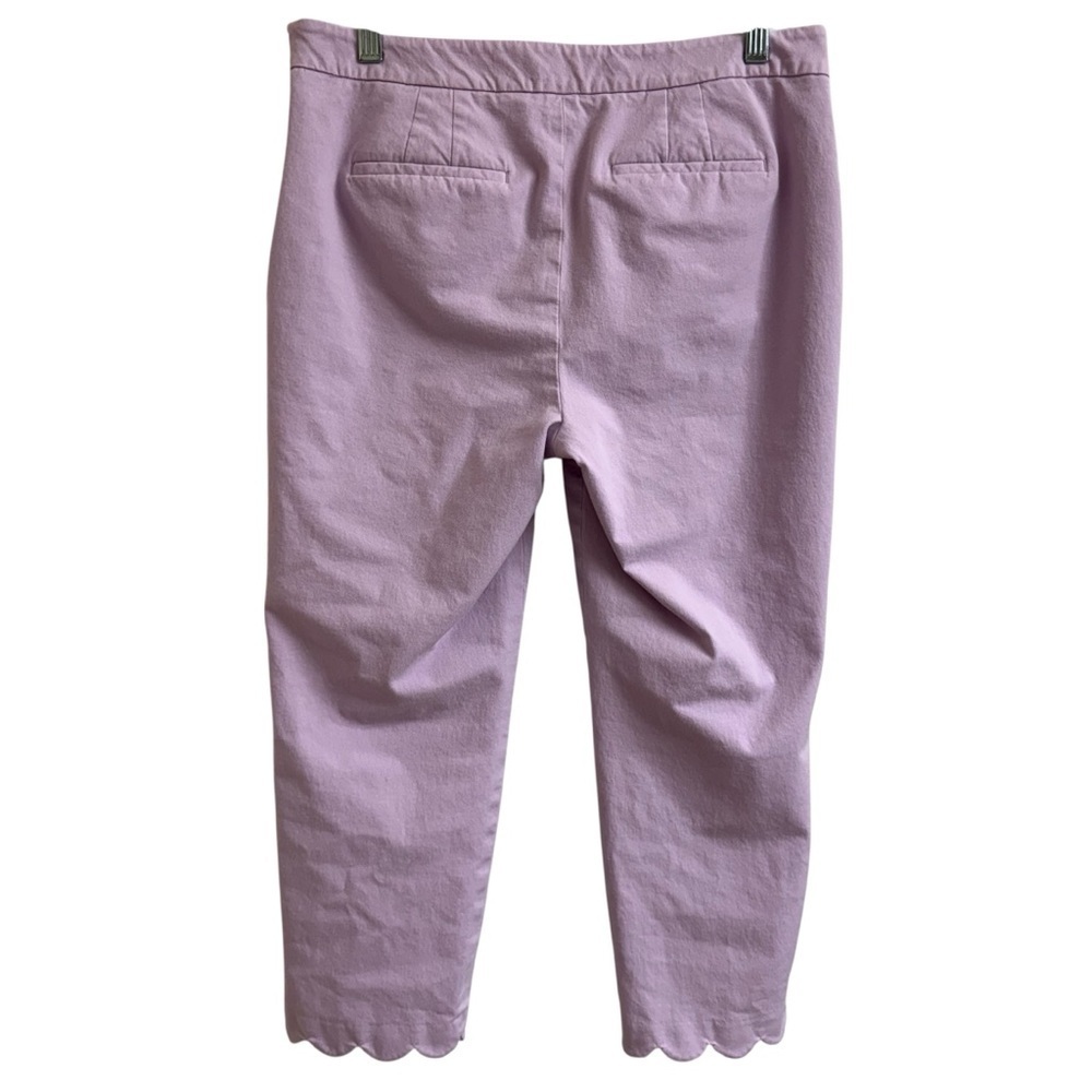 Talbots Womens Size 6 Chatham Crop Scalloped Tulip Hem Lilac Purple Careerwear - Picture 3 of 12